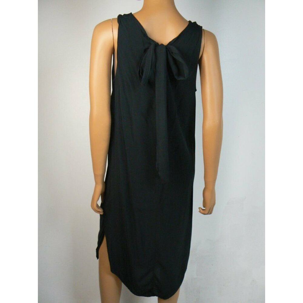 $158 Michael Stars Navy Blue Cowl Neck Keyhole Rounded Hem Shift Dress XS NEW - Picture 6 of 7